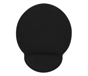 Manhattan Gel-Mauspad mit Handgelenkstütze, Schwarz / Mauspad / Textiloberfläche / Wasserdicht
