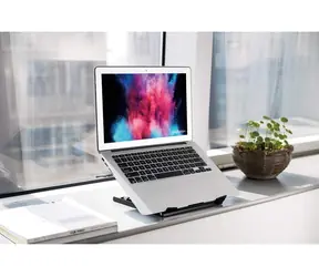 Manhattan Laptopständer, 5 Positionen / Laptopständer / 10-15,6 Zoll / Tragkraft 5 kg / Stahl / Schwarz