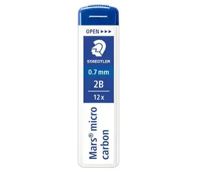 Staedtler Mars Micro Minen für Mikro-Bleistifte / 0,7 mm / 2B / 12 Stück