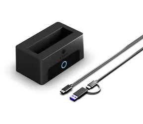 Icy Box Spade Dock 1123 schwarz / Dockingstation für HDD und SSD / M.2, 2,5", 3,5" / USB-C / 10 Gbit/s