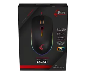 MediaRange MRGS201 schwarz / Gaming-Maus / 4000 DPI / LED-Hintergrundbeleuchtung / 6 Tasten / USB