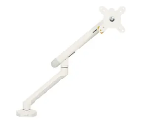 BakkerElkhuizen BE Flexibler Einzelmonitorarm, weiß / Tischmonitorarm / VESA 75x75-100x100mm / Tragfähigkeit 10 kg