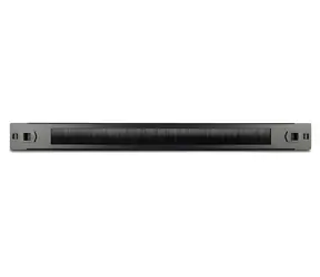 Inter-tech 19"-Kabelpanel mit gebürsteter Oberfläche, schwarz / Kabelpanel / 1 HE / 50 Stück