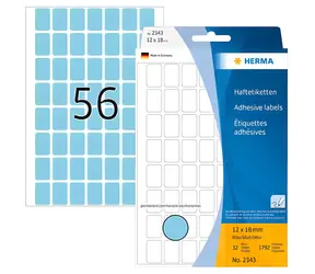 Herma Mehrzwecketiketten blau 12x18 mm / Etiketten / mattes Papier / 1792 Stück