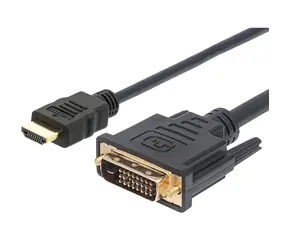 Techly ICOC-HDMI-D-045 schwarz / HDMI - DVI-D Kabel / 5 m / vergoldete Anschlüsse