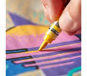 Sharpie Creative schwarzer Acrylmarker mit Pinselspitze, wasserfest, 1 Stück