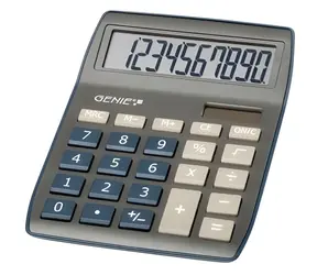 Genie 840DB dunkelblau / Taschenrechner / Desktop-Computer / 10-stellige Anzeige / Netz- und Akkubetrieb / neigbares Display