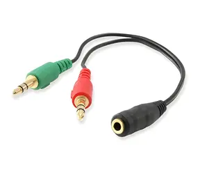 Equip Audio-Splitter 3,5 mm schwarz / Splitter / Klinkenstecker 3,5 mm - 2x Klinkenstecker 3,5 mm / 13 cm