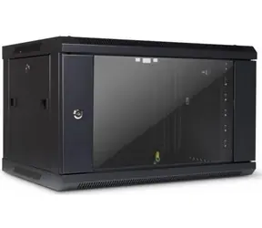 Inter-tech SMA-6406 schwarz / Wandschrank / 19" / 6 HE / 600 x 450 mm / Glastür