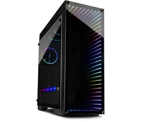 Inter-tech X-908 Infini2 schwarz / Gehäuse / Tower / Seitenwand aus gehärtetem Glas / 3x 120 mm RGB / ATX
