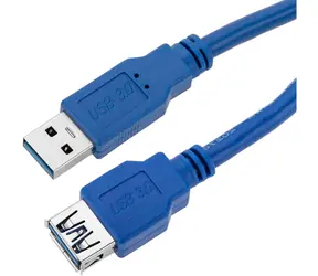 Techly Verlängerungskabel USB-A (Stecker) - USB-A (Buchse) blau / Verlängerungskabel / USB 3.2 Gen 1 / 5 Gbit/s / 0,5 m