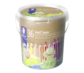 Staedtler Noris Junior 3-in-1 Buntstifte / 36 Stück / 18 Farben / mit Anspitzern / ab 2 Jahren
