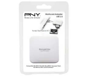 PNY All-in-One / Speicherkartenleser / USB 2.0 / Weiß