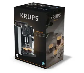 Krups Sensation EA910810 grau-schwarz / Kaffeevollautomat / Milchaufschäumer / Touch-Bedienung / 1450 W