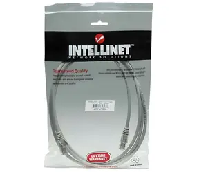 Intellinet UTP-Patchkabel Cat5e 2 m grau / Patchkabel / U/UTP / RJ45-RJ45 / vergoldete Kontakte