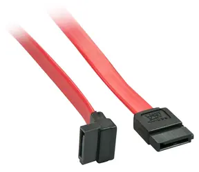 Lindy SATA III 90° rot / SATA-Kabel / 7-polig / 0,7 m / SAS-kompatibel