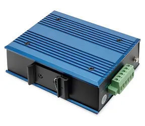 Digitus Switch Ind. 4- Port PoE SFP schwarz/blau / Switch / Unmanaged / 10/100 / PoE+ 4x30W / DIN-Schiene