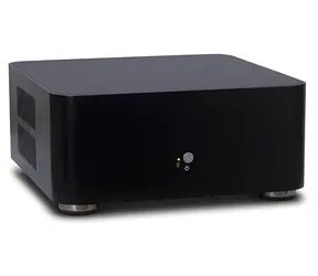 Inter-tech A80 schwarz / Gehäuse / Mini-ITX / Aluminium / 60-W-Netzteil / 2x USB 3.0