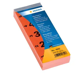 Herma Etiketten mit den Zahlen 1-500, rot / Etiketten / 28 x 56 mm / 500 Stück