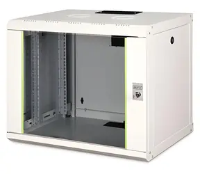 Digitus Unique 16U schwarz / Wandschrank / 600 x 780 x 450 mm / Tragfähigkeit 100 kg / Glastür / IP20
