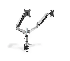 Digitus DA-90353 silber / Halterung für 2 Monitore / VESA 75-100 mm / Tragkraft 2 x 8 kg / Gasfeder