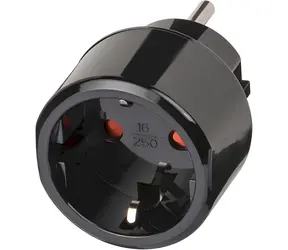 Brennenstuhl Reiseadapter EU- USA, Japan, schwarz / Steckdosenadapter / 15 A / 110-125 V