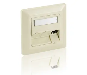 Equip Abdeckplatte für Keystone / Frame / 3 Ports / 45° / RAL 9010