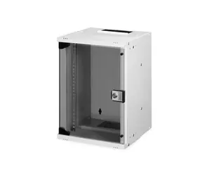 Digitus SOHO PRO 12U grau / Wandschrank / 10" / Glastür / Tragfähigkeit 60 kg / IP20