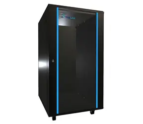 Extralink Rack 22U 600x800 schwarz / Rackschrank / 19" / Glastür / Tragfähigkeit 726 kg