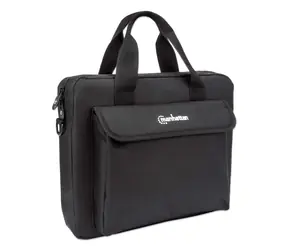 Manhattan London schwarze Laptoptasche / bis zu 12,5 Zoll / PVC, Polyester