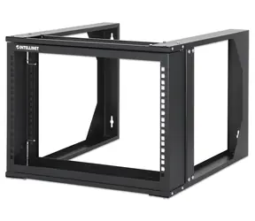 Intellinet 716178 schwarz / Rackrahmen / 19" / 6 HE / Tragfähigkeit 30 kg / Tiefe 450 mm