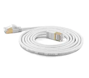 Wantec weißes Patchkabel / Cat7 S/FTP / 1 m / RJ-45