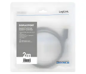 LogiLink DisplayPort - DVI schwarz / Kabel / DP 1.2 - DVI / 1920x1080 60Hz / 2 m