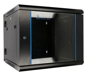 Extralink AZH schwarz / Rack / Wandmontage / 19" / 6 HE / 600 x 600 mm / zweiteilig