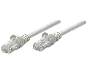 Intellinet Patchkabel Cat6 U/UTP grau / Patchkabel / RJ45 / 0,5 m / CCA / vergoldete Kontakte