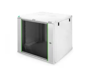 Digitus Dynamic grau / Wandschrank / 9 HE / 505 x 600 x 600 mm / Glastür / IP20