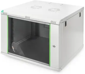 Digitus Dynamic grau / Wandschrank / 19" / 7 HE / 416 x 600 x 600 mm / Glastür / IP20
