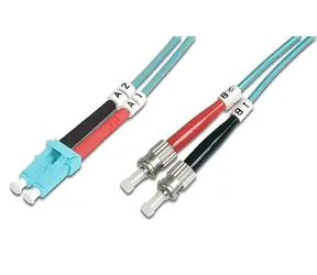 Digitus Optisches Patchkabel LC-ST OM3 3M / Patchkabel / Multimode / Duplex / 50/125 µm