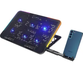 Rampage Sixpower R9 / Kühlpad / für 15,6"-Laptops / RGB / einstellbar