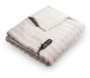 Duux DXOB12 Yentl Kuscheldecke Hase grau / Heizdecke / 200 x 200 cm / 9 Heizstufen / Timer 1-9 Stunden