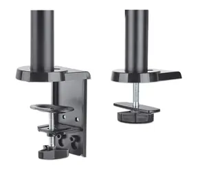 Manhattan 2-Monitor-Halterung mit Gasdruckfeder / Halterung / VESA 75x75-100x100 / Tragkraft 8 kg / 17-32 Zoll / Grau