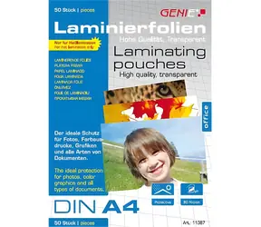 GENIE Laminierfolie A4 80 µm / Laminierfolie / 50 Stück