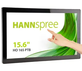 15,6" Hannspree HO165PTB schwarz / Monitor / Touchscreen / Full HD 1920x1080 / HDMI+DP+VGA / IP65