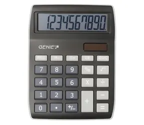Genie 840BK schwarz / Taschenrechner / Tischgerät / 10-stellige Anzeige / solar- und batteriebetrieben