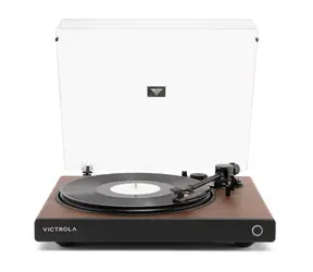 Victrola VPT-1520-WLN-INT Wave braun / Plattenspieler / Riemenantrieb / 33 und 45 U/min / RCA / Auracast / Vorverstärker