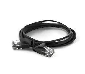 Wantec CAT6a U/UTP 25 m schwarz / Patchkabel / RJ-45 / 2,8 mm