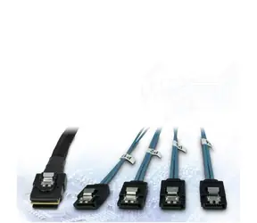 Inter-tech Kabel SFF-8087 - 4X SATA / Internes Kabel / gekreuzt / 0,65 m