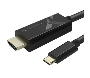 Techly IADAP-USBC-HDMI2TY schwarz / Kabel USB-C auf HDMI / 4K / 2 m