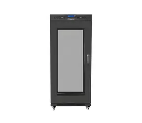 Lanberg Rack-Schrank 15 HE 800 x 1000 mm schwarz / Rack-Schrank / 19" / LCD-Display / Glastür