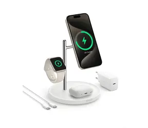 Anker MagGo weiß / Kabelloses Ladegerät / 3-in-1 / Faltbar